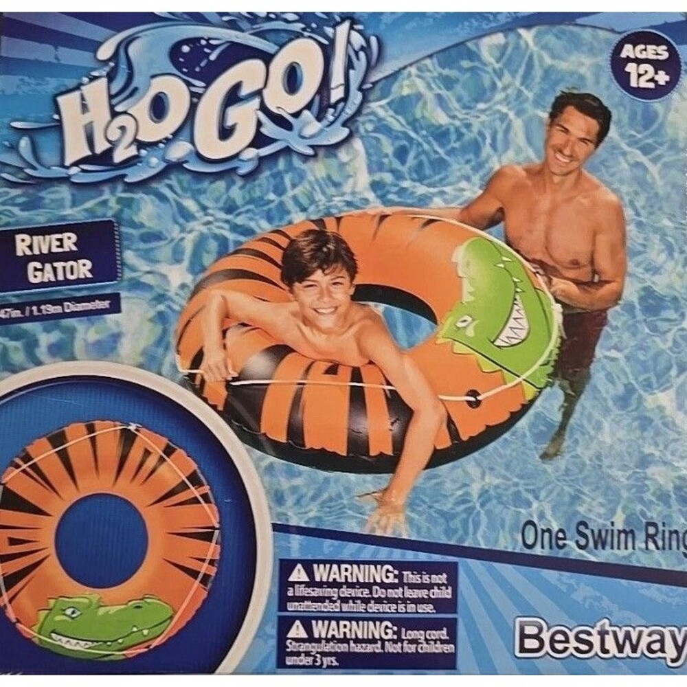 H2O GO! River Gator Inflatable Floating Tube 47 Inch Ages 12+